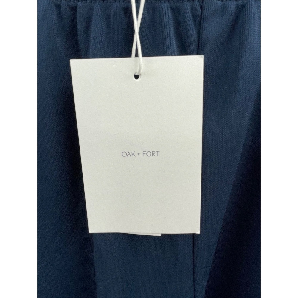 NWT OAK + FORT High Waist Sweat Short Men's XS Navy Blue White Striped Classic - Picture 7 of 11